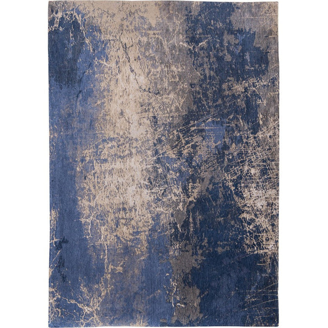 Louis De Poortere Mad Men Cracks 8629 Abyss Blue Washable Polyester Flatweave Abyss Blue/Midnight Navy/Denim Blue/Cool Grey/Warm Beige/Soft Taupe Eco-Rug-Louis De Poortere-Rug Love - The Most Loved Rug Store