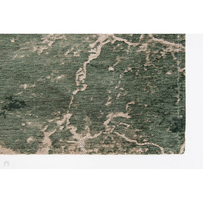 Louis De Poortere Mad Men Cracks 8723 Dark Pine Washable Polyester Flatweave Dark Pine Green/Moss/Sage/Muted Taupe/Stone Grey Eco-Rug-Louis De Poortere-Rug Love - The Most Loved Rug Store