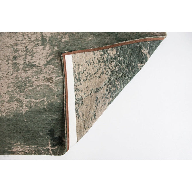 Louis De Poortere Mad Men Cracks 8723 Dark Pine Washable Polyester Flatweave Dark Pine Green/Moss/Sage/Muted Taupe/Stone Grey Eco-Rug-Louis De Poortere-Rug Love - The Most Loved Rug Store