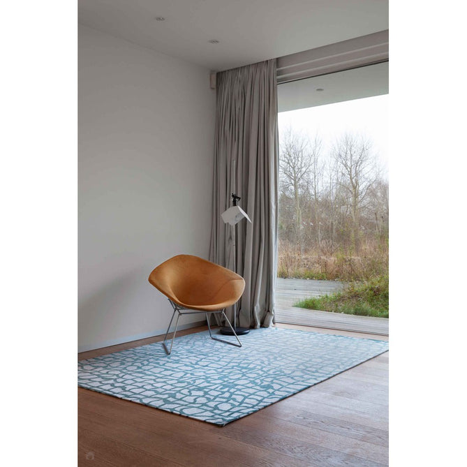 Louis De Poortere Mad Men Dedalo 9203 Blue Marine Washable Polyester Flatweave Eco-Runner-Louis De Poortere-Rug Love - The Most Loved Rug Store