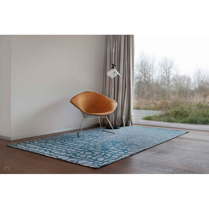 Louis De Poortere Mad Men Dedalo 9203 Blue Marine Washable Polyester Flatweave Eco-Runner-Louis De Poortere-Rug Love - The Most Loved Rug Store