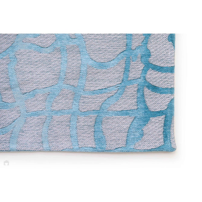 Louis De Poortere Mad Men Dedalo 9203 Blue Marine Washable Polyester Flatweave Eco-Runner-Louis De Poortere-Rug Love - The Most Loved Rug Store