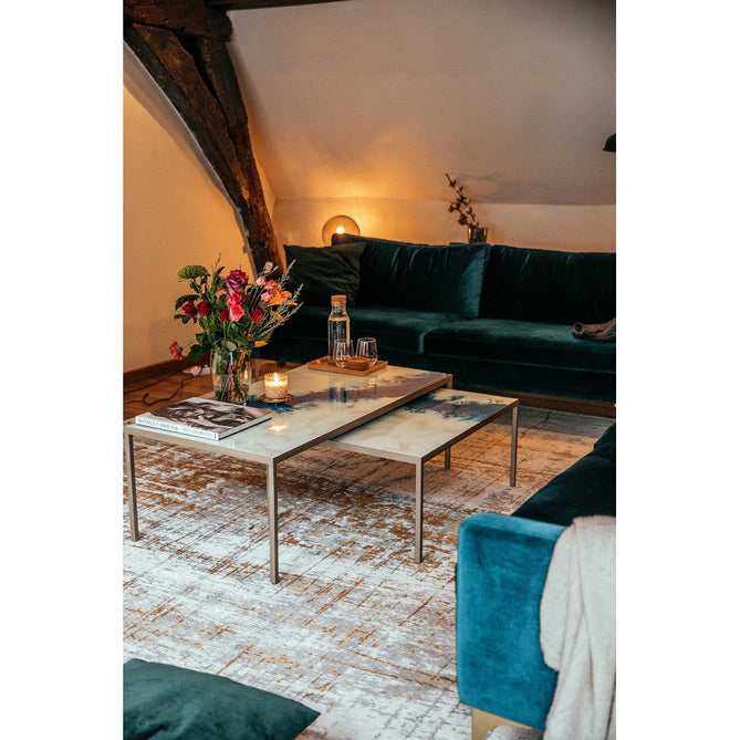 Louis De Poortere Mad Men Griff 8419 Columbus Gold Washable Polyester Flatweave Eco-Rug-Louis De Poortere-Rug Love - The Most Loved Rug Store