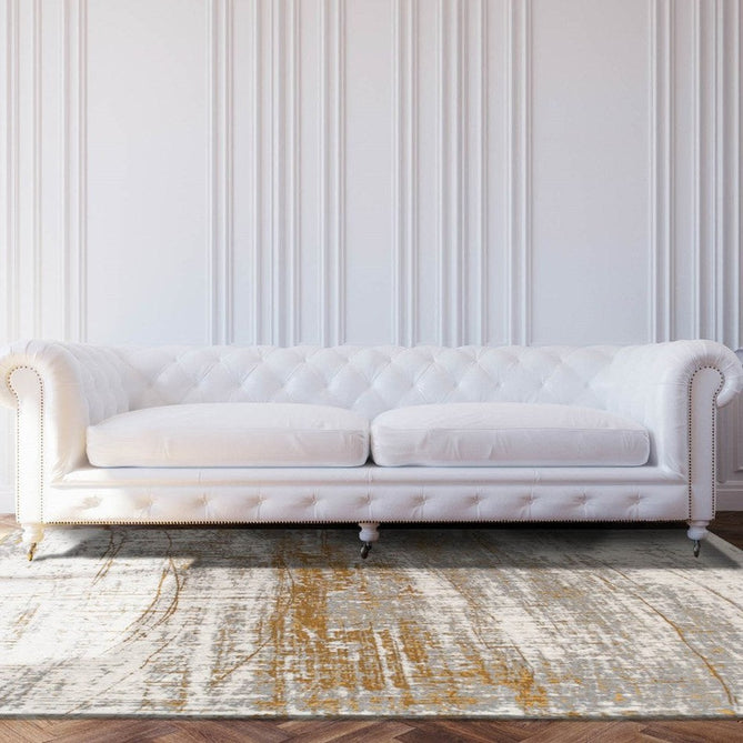 Louis De Poortere Mad Men Griff 8419 Columbus Gold Washable Polyester Flatweave Warm Ivory/Stone Grey/Antique Gold/Soft Taupe Eco-Rug-Louis De Poortere-Rug Love - The Most Loved Rug Store