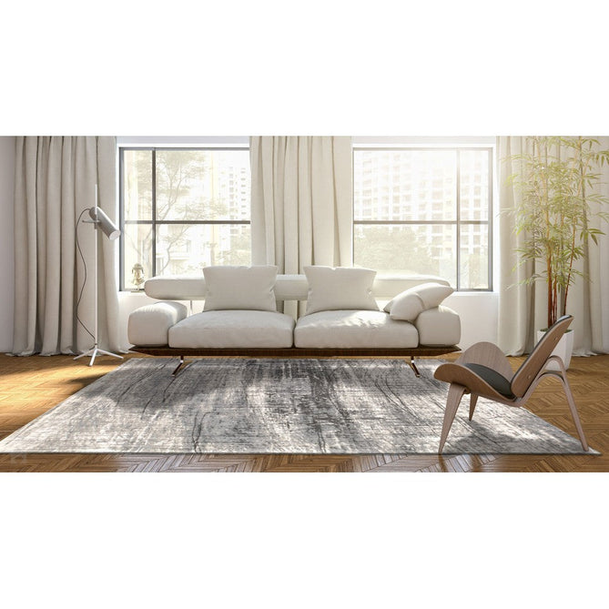Louis De Poortere Mad Men Griff 8420 Jersey Stone Washable Polyester Flatweave Stone Grey/Ash Silver/Charcoal Black/Warm Taupe Eco-Rug-Louis De Poortere-Rug Love - The Most Loved Rug Store