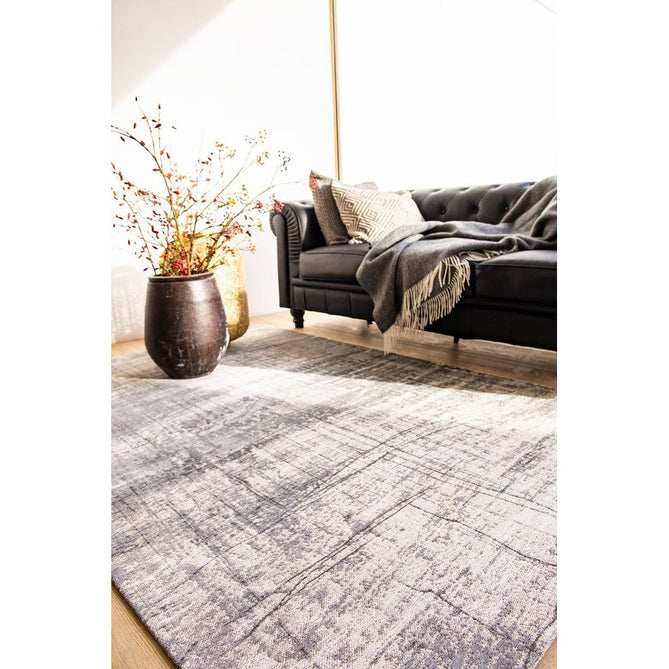 Louis De Poortere Mad Men Griff 8420 Jersey Stone Washable Polyester Flatweave Stone Grey/Ash Silver/Charcoal Black/Warm Taupe Eco-Rug-Louis De Poortere-Rug Love - The Most Loved Rug Store