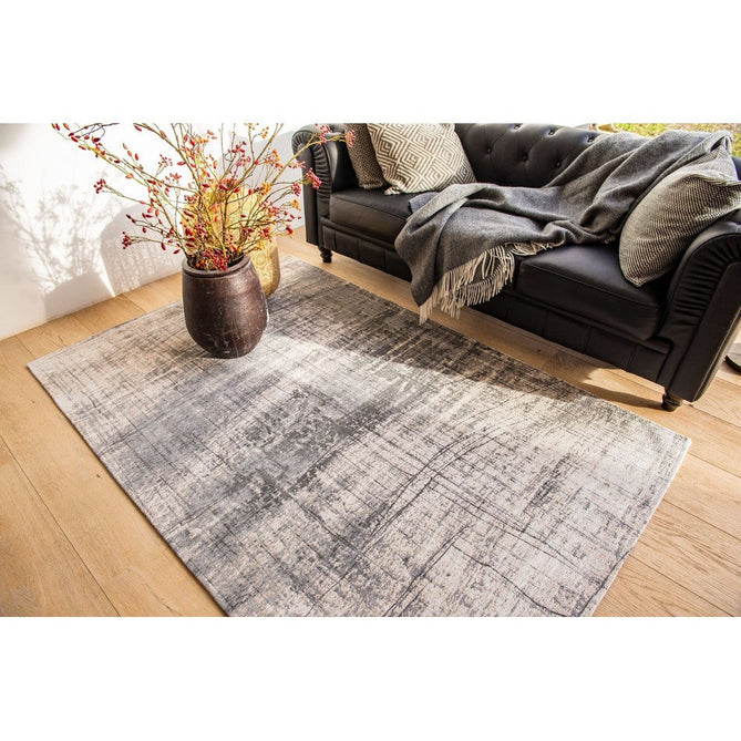 Louis De Poortere Mad Men Griff 8420 Jersey Stone Washable Polyester Flatweave Stone Grey/Ash Silver/Charcoal Black/Warm Taupe Eco-Rug-Louis De Poortere-Rug Love - The Most Loved Rug Store