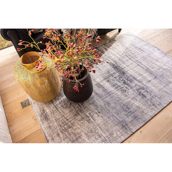 Louis De Poortere Mad Men Griff 8420 Jersey Stone Washable Polyester Flatweave Stone Grey/Ash Silver/Charcoal Black/Warm Taupe Eco-Rug-Louis De Poortere-Rug Love - The Most Loved Rug Store