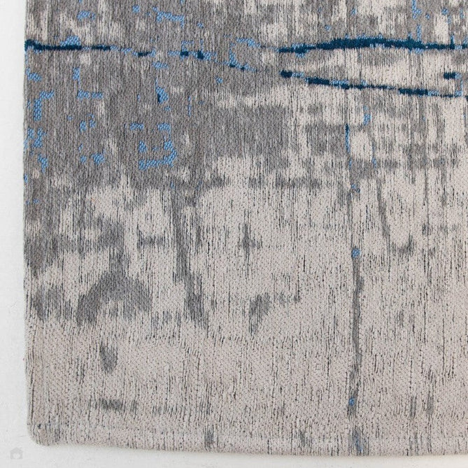 Louis De Poortere Mad Men Griff 8421 Bronx Azurite Washable Polyester Flatweave Pale Silver/Steel Grey/Azurite Blue/Sky Blue Eco-Rug-Louis De Poortere-Rug Love - The Most Loved Rug Store