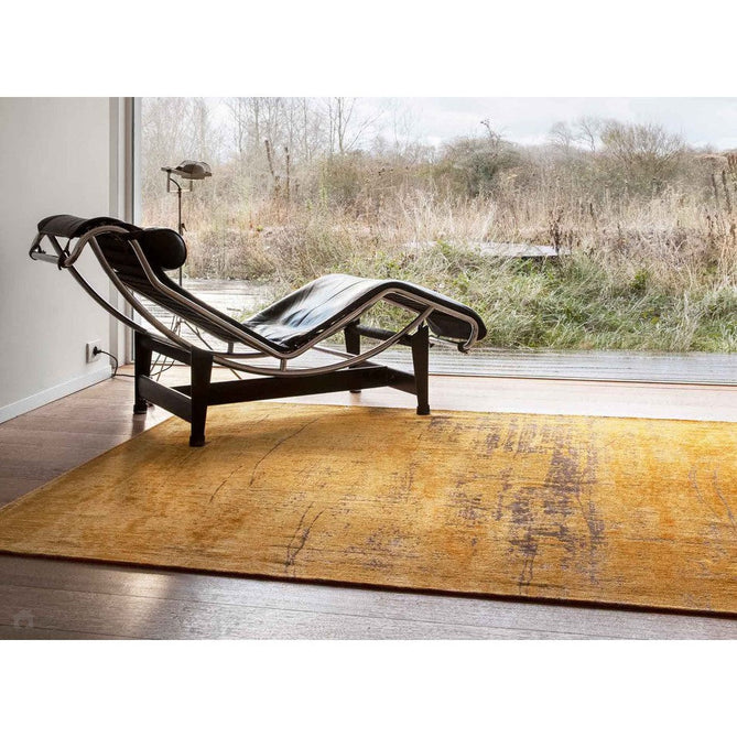 Louis De Poortere Mad Men Griff 8550 Liberty Gold Washable Polyester Flatweave Gold Ochre/Burnished Copper/Slate Grey/Honey Amber Eco-Rug-Louis De Poortere-Rug Love - The Most Loved Rug Store