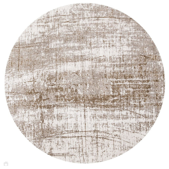 Louis De Poortere Mad Men Griff 8785 Concrete Jungle Washable Polyester Flatweave Ivory/Warm Taupe/Pale Stone Grey/Light Sand Beige Round Eco-Rug-Louis De Poortere-Rug Love - The Most Loved Rug Store