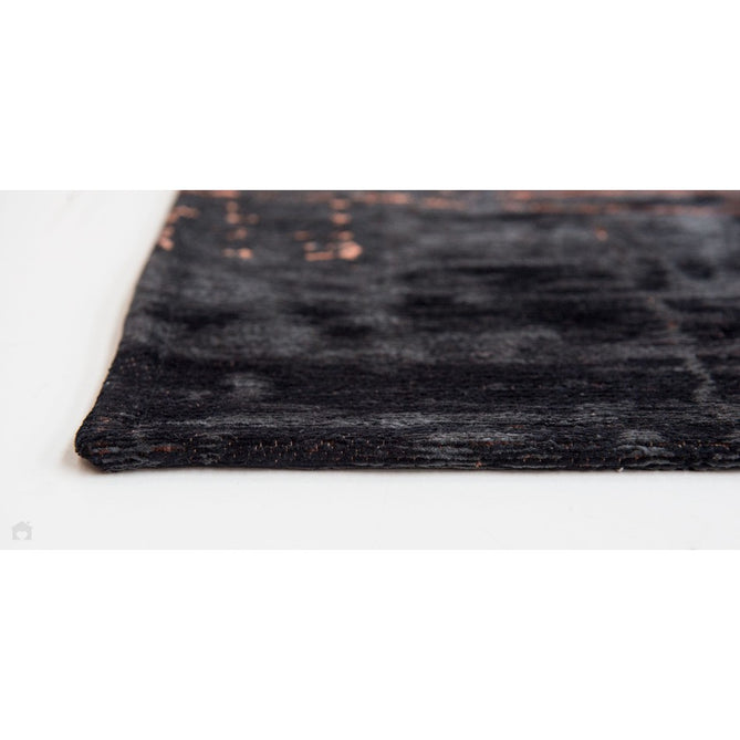 Louis De Poortere Mad Men Griff 8925 Soho Copper Washable Polyester Flatweave Deep Charcoal Black/Burnished Copper/Smokey Grey Eco-Rug-Louis De Poortere-Rug Love - The Most Loved Rug Store