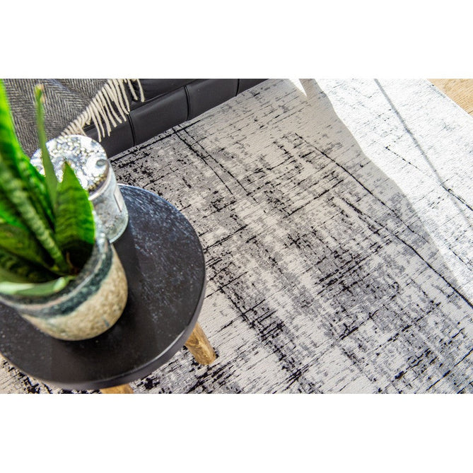 Louis De Poortere Mad Men Griff 8926 Metro Black & White Washable Polyester Flatweave Ivory White/Charcoal Black/Soft Grey Eco-Rug-Louis De Poortere-Rug Love - The Most Loved Rug Store