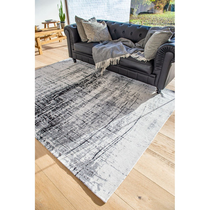 Louis De Poortere Mad Men Griff 8926 Metro Black & White Washable Polyester Flatweave Ivory White/Charcoal Black/Soft Grey Eco-Rug-Louis De Poortere-Rug Love - The Most Loved Rug Store