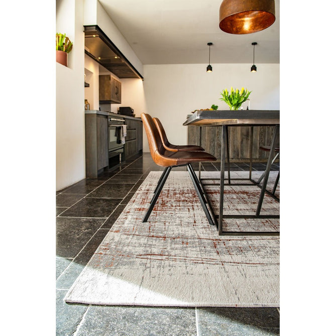 Louis De Poortere Mad Men Griff 8956 Copperfield Washable Polyester Flatweave Soft Cream/Warm Copper/Pale Grey/Charcoal Grey Eco-Rug-Louis De Poortere-Rug Love - The Most Loved Rug Store