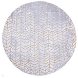 Louis De Poortere Mad Men Jacob's Ladder 8928 Central Yellow Washable Polyester Flatweave Round Eco-Rug