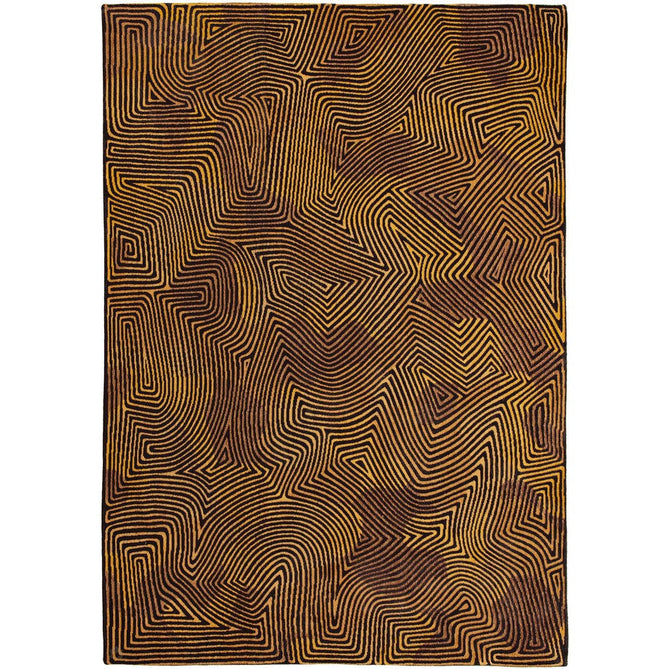 Louis De Poortere Meditation Coral 9227 Black Gold Washable Polyester Flatweave Eco-Rug-Louis De Poortere-Rug Love - The Most Loved Rug Store