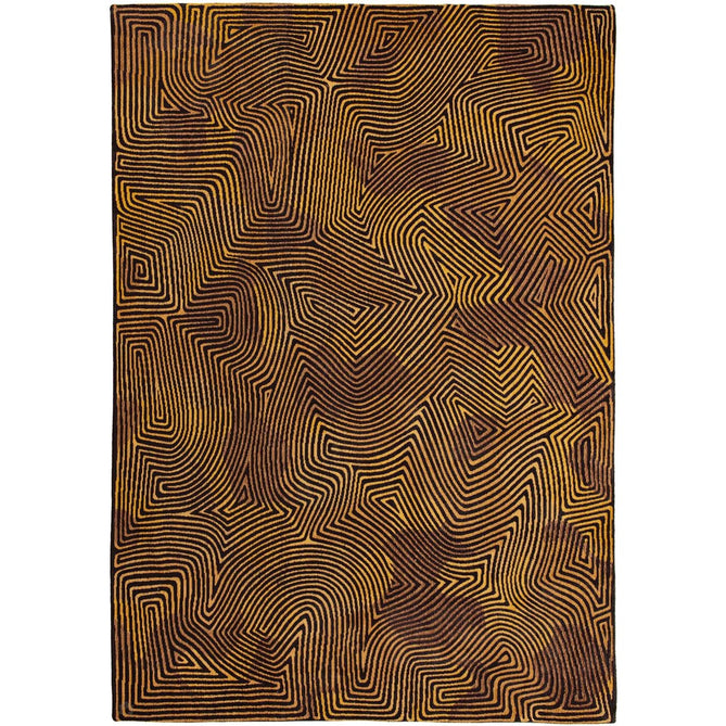 Louis De Poortere Meditation Coral 9227 Black Gold Washable Polyester Flatweave Eco-Runner-Louis De Poortere-Rug Love - The Most Loved Rug Store