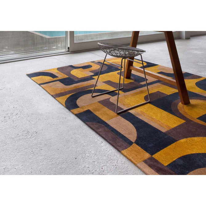 Louis De Poortere Nuance Module 9210 Yellow Meyer Washable Polyester Flatweave Eco-Rug-Louis De Poortere-Rug Love - The Most Loved Rug Store