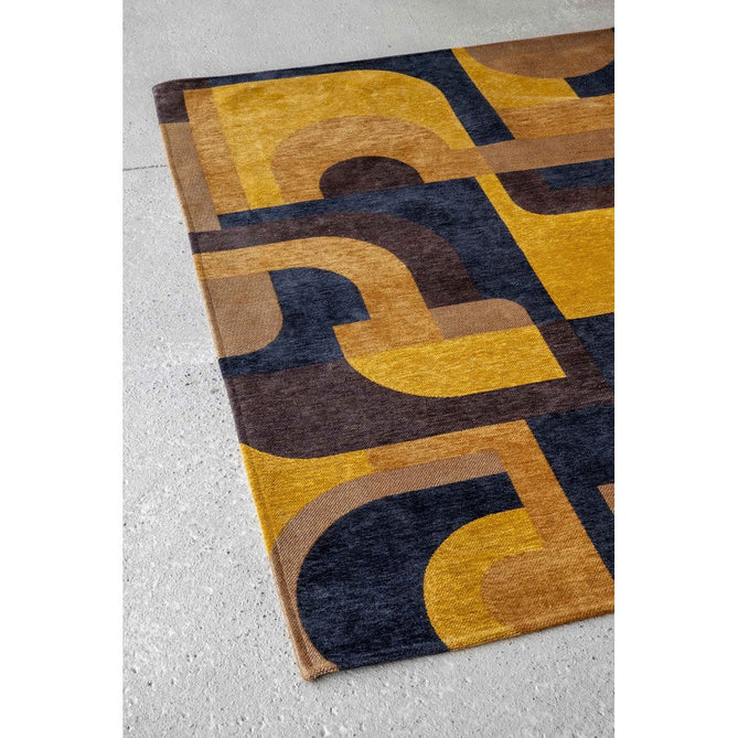 Louis De Poortere Nuance Module 9210 Yellow Meyer Washable Polyester Flatweave Eco-Rug-Louis De Poortere-Rug Love - The Most Loved Rug Store