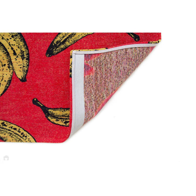 Louis De Poortere Pop Banana 9392 Miami Red Washable Polyester Flatweave Eco-Rug-Louis De Poortere-Rug Love - The Most Loved Rug Store