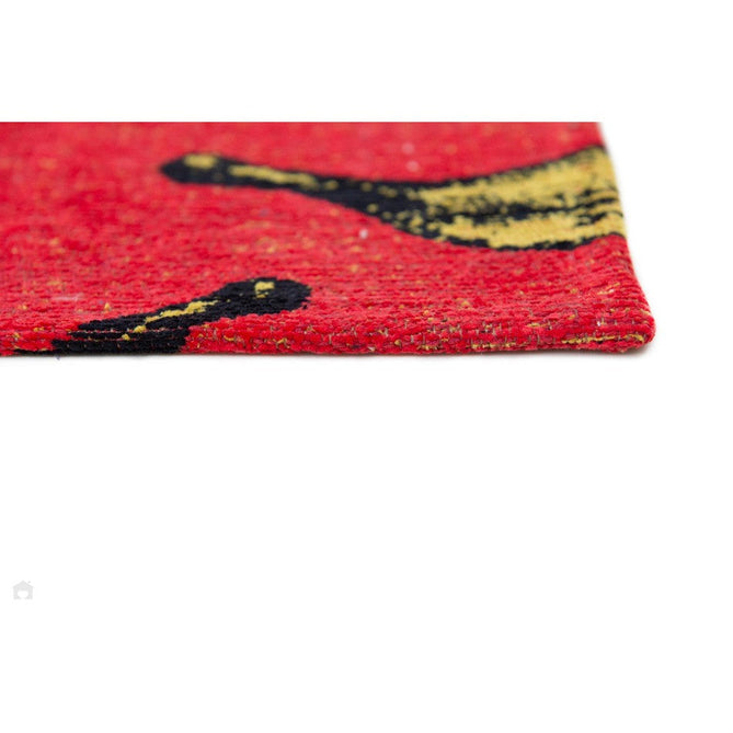 Louis De Poortere Pop Banana 9392 Miami Red Washable Polyester Flatweave Eco-Rug-Louis De Poortere-Rug Love - The Most Loved Rug Store