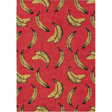 Louis De Poortere Pop Banana 9392 Miami Red Washable Polyester Flatweave Eco-Rug