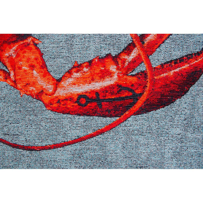 Louis De Poortere Pop Lobster 9389 Steam Red Washable Polyester Flatweave Eco-Rug-Louis De Poortere-Rug Love - The Most Loved Rug Store
