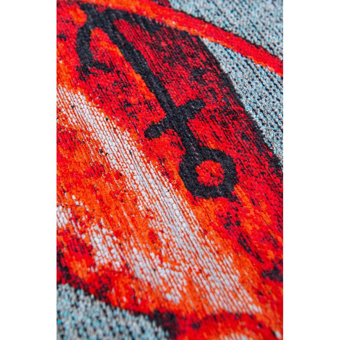 Louis De Poortere Pop Lobster 9389 Steam Red Washable Polyester Flatweave Eco-Rug-Louis De Poortere-Rug Love - The Most Loved Rug Store