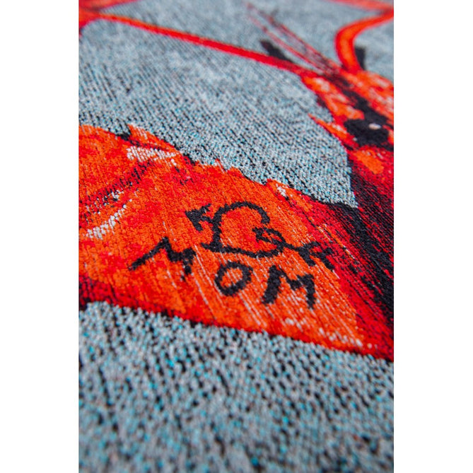 Louis De Poortere Pop Lobster 9389 Steam Red Washable Polyester Flatweave Eco-Rug-Louis De Poortere-Rug Love - The Most Loved Rug Store