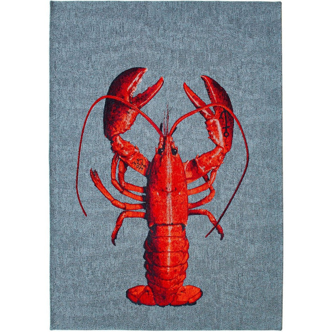 Louis De Poortere Pop Lobster 9389 Steam Red Washable Polyester Flatweave Eco-Rug-Louis De Poortere-Rug Love - The Most Loved Rug Store