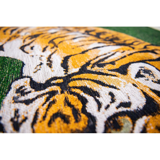 Louis De Poortere Pop Tiger 9388 Green On Fire Washable Polyester Flatweave Eco-Rug-Louis De Poortere-Rug Love - The Most Loved Rug Store