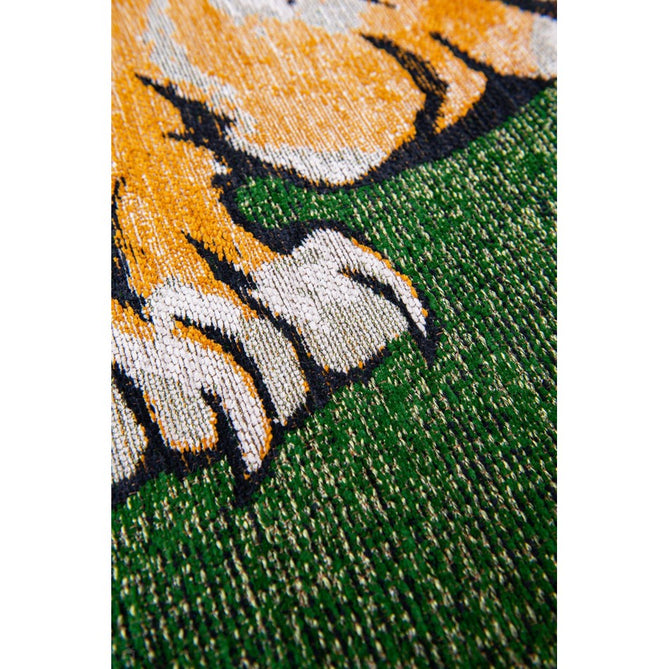 Louis De Poortere Pop Tiger 9388 Green On Fire Washable Polyester Flatweave Eco-Rug-Louis De Poortere-Rug Love - The Most Loved Rug Store