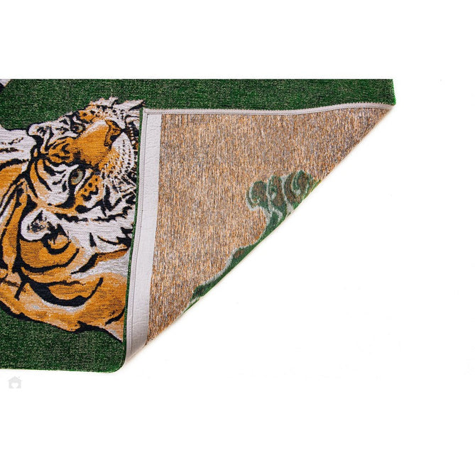 Louis De Poortere Pop Tiger 9388 Green On Fire Washable Polyester Flatweave Eco-Rug-Louis De Poortere-Rug Love - The Most Loved Rug Store