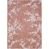 Louis De Poortere Sakura Sakura 9371 Copper Pink Washable Polyester Flatweave Eco-Rug
