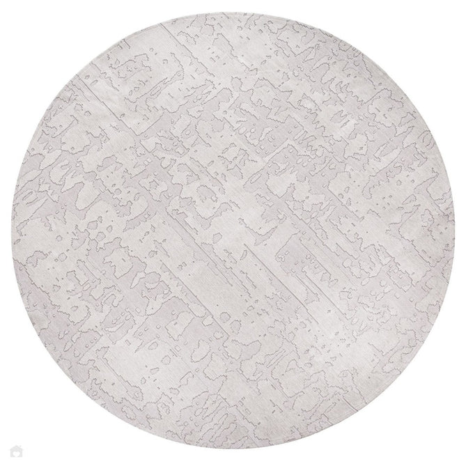 Louis De Poortere Structures Baobab 9198 Tsingy Oyster Washable Polyester Flatweave Round Eco-Rug-Louis De Poortere-Rug Love - The Most Loved Rug Store