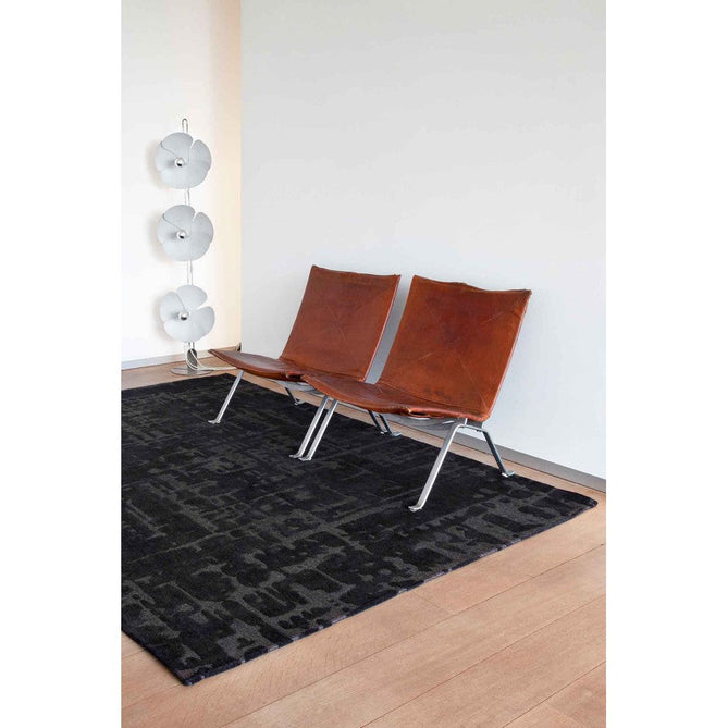 Louis De Poortere Structures Baobab 9200 Black Water Washable Polyester Flatweave Eco-Rug-Louis De Poortere-Rug Love - The Most Loved Rug Store
