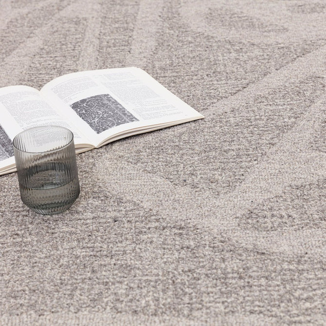 Loxley Modern Plain Contrast Abstract Hand-Woven Marled Textured Wool Low Pile Stone Grey Rug-Asiatic Carpets-Rug Love - The Most Loved Rug Store