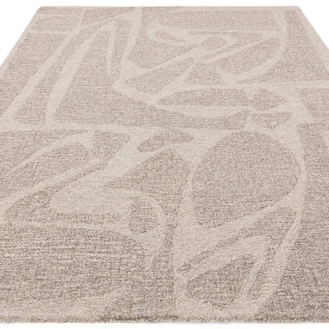 Loxley Modern Plain Contrast Abstract Hand-Woven Marled Textured Wool Low Pile Stone Grey Rug-Asiatic Carpets-Rug Love - The Most Loved Rug Store