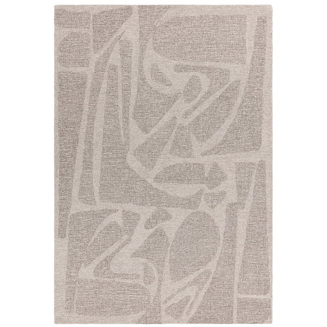 Loxley Modern Plain Contrast Abstract Hand-Woven Marled Textured Wool Low Pile Stone Grey Rug-Asiatic Carpets-Rug Love - The Most Loved Rug Store