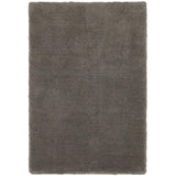 Lulu Plush Super-Soft Densely Woven Plain Silky Polyester Mid-Height Shaggy Smoke Rug