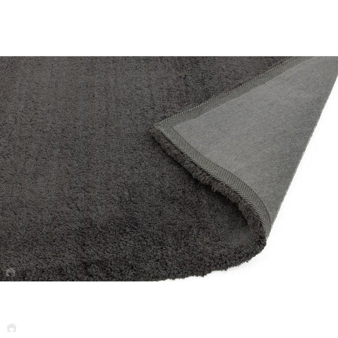 Lulu Plush Super-Soft High-Density Woven Plain Silky Polyester Mid-Height Shaggy Charcoal Grey Rug-Asiatic Carpets-Rug Love - The Most Loved Rug Store