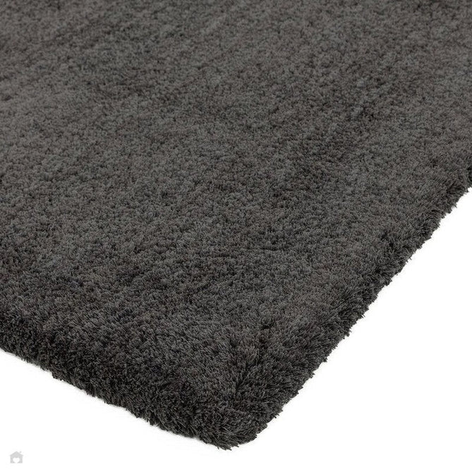 Lulu Plush Super-Soft High-Density Woven Plain Silky Polyester Mid-Height Shaggy Charcoal Grey Rug-Asiatic Carpets-Rug Love - The Most Loved Rug Store