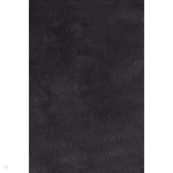 Lulu Plush Super-Soft High-Density Woven Plain Silky Polyester Mid-Height Shaggy Charcoal Grey Rug-Asiatic Carpets-Rug Love - The Most Loved Rug Store