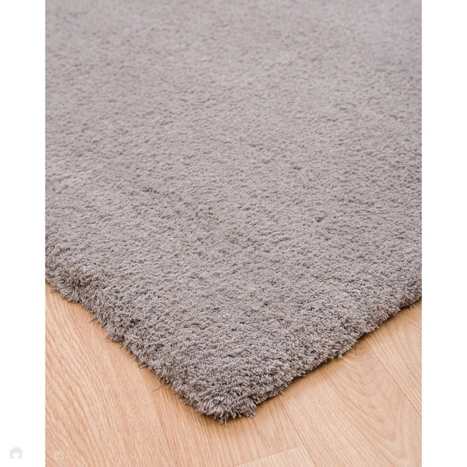 Lulu Plush Super-Soft High-Density Woven Plain Silky Polyester Mid-Height Shaggy Silver Rug-Asiatic Carpets-Rug Love - The Most Loved Rug Store