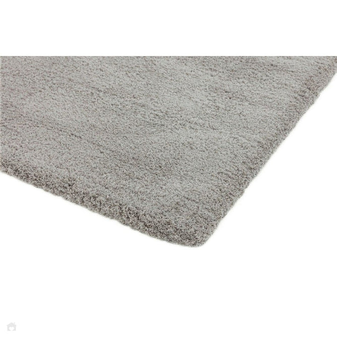 Lulu Plush Super-Soft High-Density Woven Plain Silky Polyester Mid-Height Shaggy Silver Rug-Asiatic Carpets-Rug Love - The Most Loved Rug Store