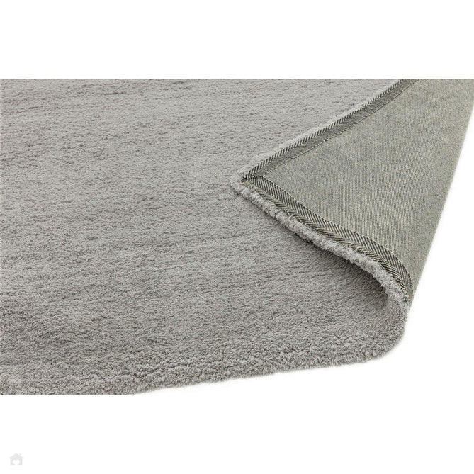 Lulu Plush Super-Soft High-Density Woven Plain Silky Polyester Mid-Height Shaggy Silver Rug-Asiatic Carpets-Rug Love - The Most Loved Rug Store