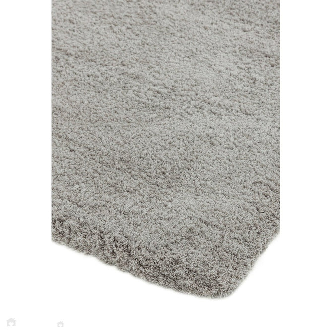 Lulu Plush Super-Soft High-Density Woven Plain Silky Polyester Mid-Height Shaggy Silver Rug-Asiatic Carpets-Rug Love - The Most Loved Rug Store