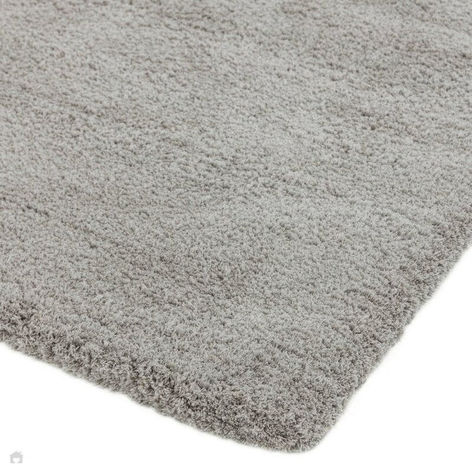 Lulu Plush Super-Soft High-Density Woven Plain Silky Polyester Mid-Height Shaggy Silver Rug-Asiatic Carpets-Rug Love - The Most Loved Rug Store