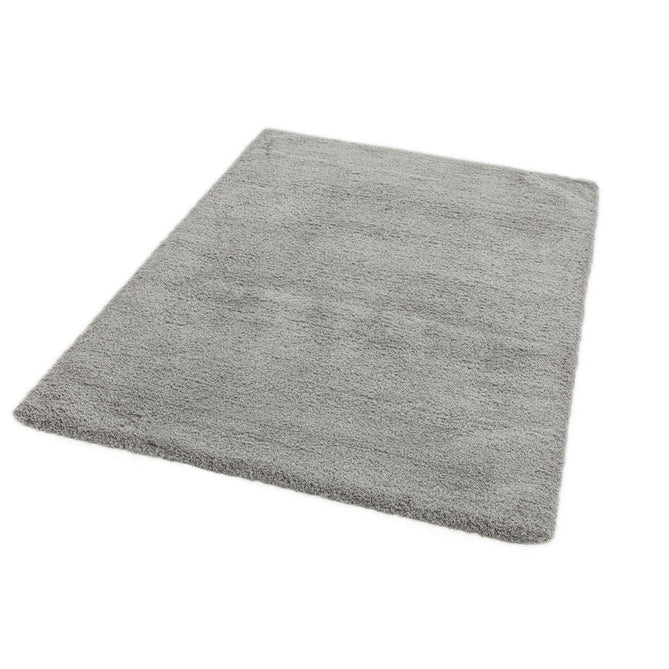 Lulu Plush Super-Soft High-Density Woven Plain Silky Polyester Mid-Height Shaggy Silver Rug-Asiatic Carpets-Rug Love - The Most Loved Rug Store